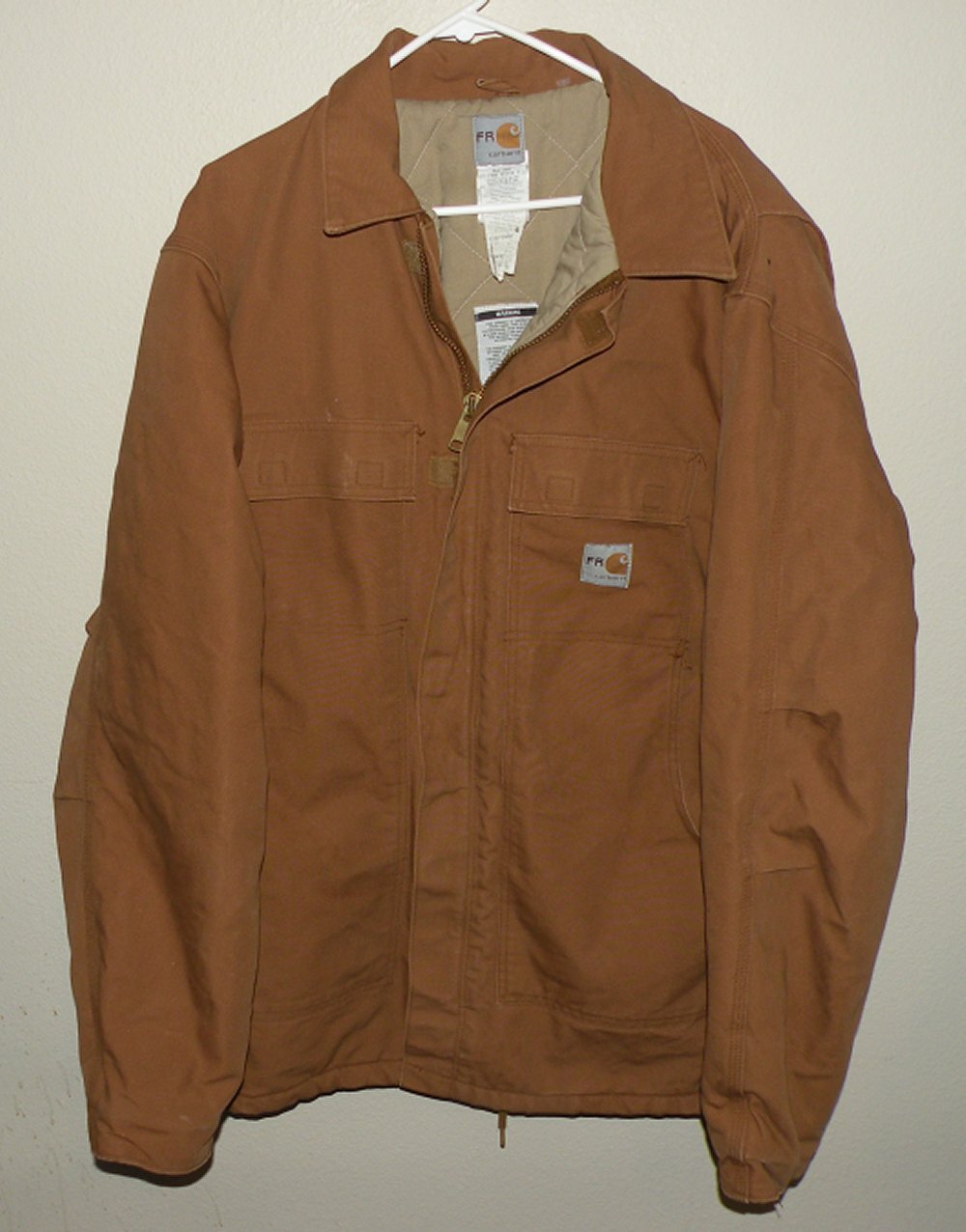 Carhartt FRC066 Men's XLT Quilted Insulated Canvas Work Jacket Brown ATP 54.3